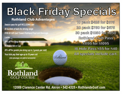 Black Friday deals Rothland Golf Course