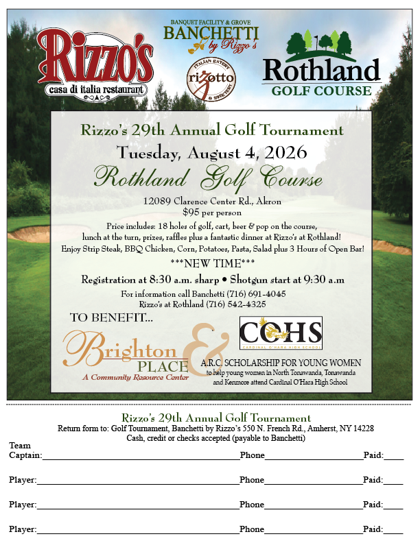 rizzos golf tournament